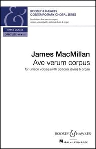 Ave Verum Corpus Unison/Two-Part choral sheet music cover